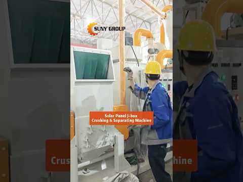 Solar Panel Junction Box? Watch It Get Crushed & Separated 💥 #recycling #machinery