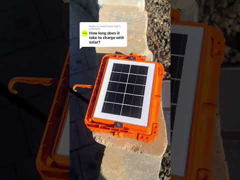 Findz Hub this solar power light takes about 4 to 5 1/2 hrs depending on your sunlight
