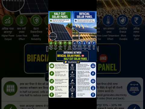 Bifacial Solar Panel vs Half Cut Solar Panel #shorts #trending #solar #solarsystem #solarpanel #usa