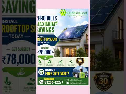 Budding leaf infratech Pvt Ltd || Solar Power System || #buddingleafinfratech #solarenergy #solar