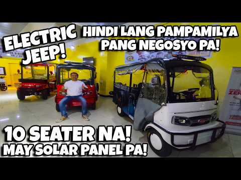 ELECTRIC JEEP 10 SEATER NA! MAY SOLAR PANEL PA! HINDI LANG PAMPAMILYA PANG NEGOSYO PA!
