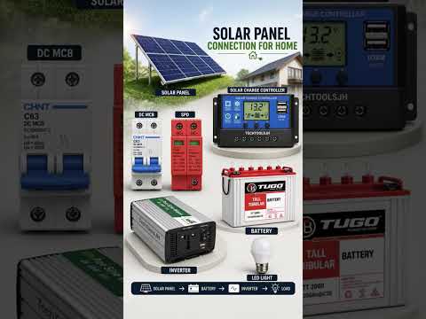 solar panel connection for home circuit diagram #shots #electrical #electrician
