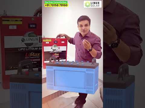 Lithium battery se chalega ab ghar ka pura load #solarpanel