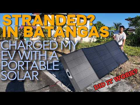 Charging my EV with Portable Solar Panels!