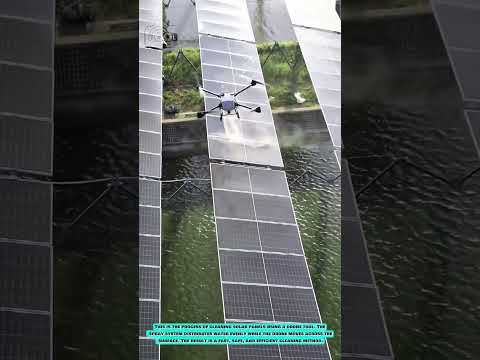 Aerial Spray Drone Tool for Fast and Contactless Solar Panel Cleaning