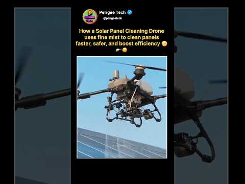 A Drone That Washes Solar Panels 😳 #shorts #drone #solarcleaning #tech #innovation #viral