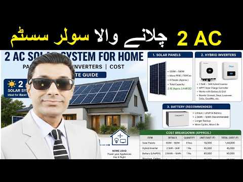2 AC Solar System for Home 2026 | 6KW Complete Cost, Units & ROI 🇵🇰
