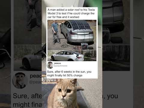 He tried charging his car using only solar panels