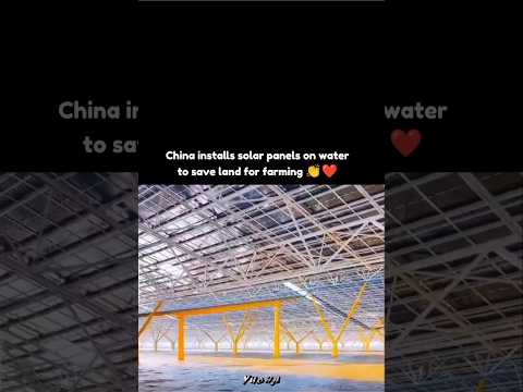 China installs solar panels on water to save land for farming 👏❤️