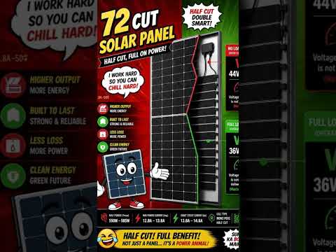 ⚡ Why 72 Cell Half-Cut Solar Panels Give More Power?#viralshort #solar