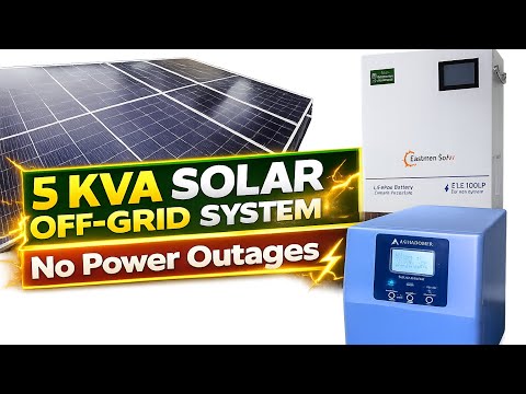കറന്റ് പോകാത്ത സോളാർ|5 KVA SOLAR OFF-GRID SYSTEM|ASHAPOWER|Full|@jksolarsolutionspowersyste6458