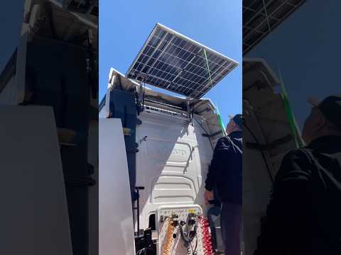 Solar panel install in truck 🚛💨 #truckdriverlife #truckdrivers