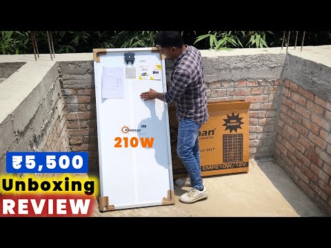 Eastman 210W Mono Perc Solar Panel Unboxing & Review | ₹5,500 | EMP210/12V
