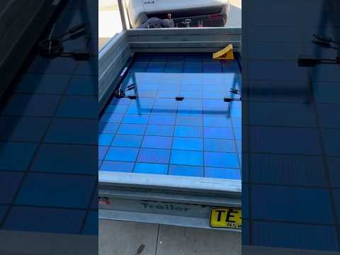 Solar panel fits in 6×4 trailer from Bunnings