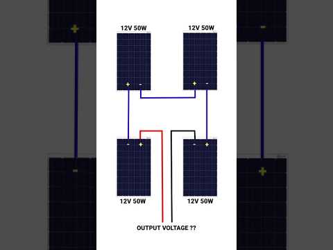 12V 50W Solar Panel Series Connection | Solar Wiring Tutorial Hindi #shorts #electrical #solarpanel