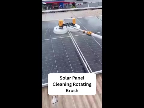 This Rotating Electric Brush Cleans Solar Panels Automatically 😳⚡