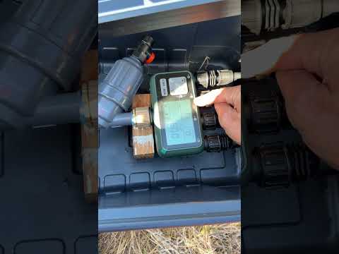 Solar Irrigation System with 275 gal IBC tank and 100W solar panel