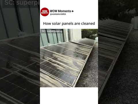 How solar panels are cleaned