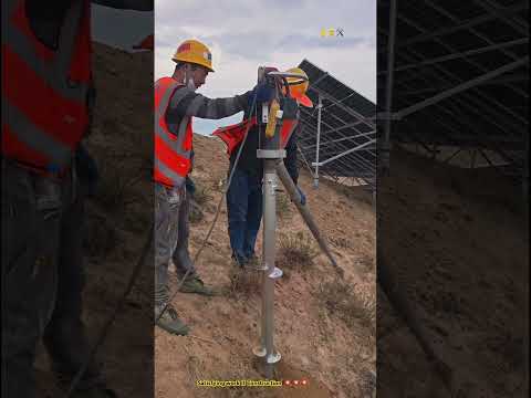 Driving Giant Steel Screw Underground For Solar Panels Framework