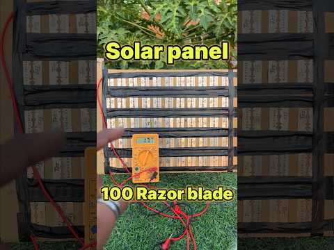 Razor blade to solar panel #shorts #shortsfeed #solarpanel