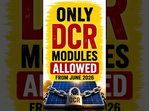 DCR Solar Panels Mandatory From June 2026?